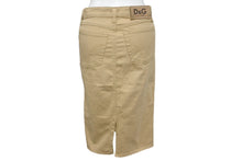 Load image into Gallery viewer, DOLCE&amp;GABBANA ドルチェアンドガッバーナ デニムニースカート ベージュ コットン レディース 26/40 美品 中古 4b000556