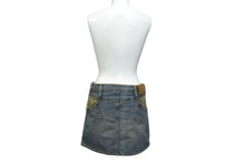 Load image into Gallery viewer, DOLCE&amp;GABBANA ドルチェ&amp;ガッバーナ ミニスカート ボトムス コットン イタリア製 ブルー カモ サイズ24/38 美品 中古 4b000562