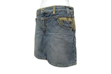 Load image into Gallery viewer, DOLCE&amp;GABBANA ドルチェ&amp;ガッバーナ ミニスカート ボトムス コットン イタリア製 ブルー カモ サイズ24/38 美品 中古 4b000562