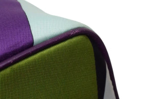 EMILIO PUCCI エミリオプッチ ミニハンドバッグ 2004年 秋冬 ナイロン レザー パープル マルチカラー シルバー金具 美品 中古 4b000565