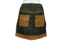 Load image into Gallery viewer, CHRISTIAN DIOR クリスチャンディオール デニムスカート 6E12033020 ブルー ブラウン サイズ34 美品 中古 4b000566