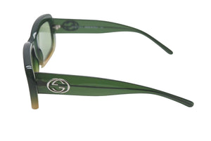 GUCCI グッチ スクエア サングラス GG2407/S 4BK サイズ51□21 135 グラデーション グリーン イエロー 美品 中古 4b000571 