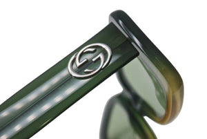 GUCCI グッチ スクエア サングラス GG2407/S 4BK サイズ51□21 135 グラデーション グリーン イエロー 美品 中古 4b000571 