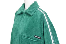 画像をギャラリービューアに読み込む, MIUMIU ミュウミュウ 21年 グリーン パイル ジップジャケット ML694 サイズ38 ブラウン 美品 中古 4b000577