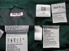 画像をギャラリービューアに読み込む, MIUMIU ミュウミュウ 21年 グリーン パイル ジップジャケット ML694 サイズ38 ブラウン 美品 中古 4b000577