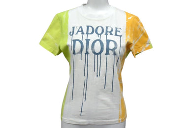 ChristianDior クリスチャンディオール ジョンガリアーノ期ロゴ 2E12155021 マルチカラー半袖Tシャツ サイズ38 美品 中古 4b000579 