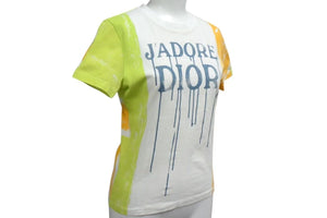 ChristianDior クリスチャンディオール ジョンガリアーノ期ロゴ 2E12155021 マルチカラー半袖Tシャツ サイズ38 美品 中古 4b000579 
