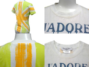 ChristianDior クリスチャンディオール ジョンガリアーノ期ロゴ 2E12155021 マルチカラー半袖Tシャツ サイズ38 美品 中古 4b000579 