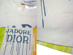 ChristianDior クリスチャンディオール ジョンガリアーノ期ロゴ 2E12155021 マルチカラー半袖Tシャツ サイズ38 美品 中古 4b000579 