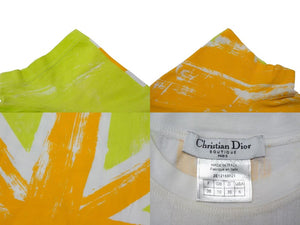 ChristianDior クリスチャンディオール ジョンガリアーノ期ロゴ 2E12155021 マルチカラー半袖Tシャツ サイズ38 美品 中古 4b000579 