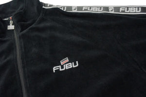 FUBU フブ ジャケット ベロアトラックジャケット ブラック ベロア サイズXL 美品 中古 4b000585