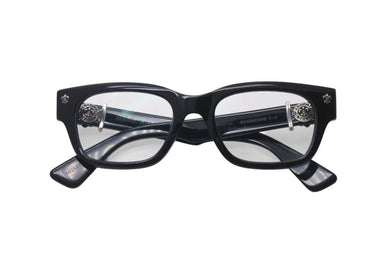 CHROME HEARTS クロムハーツ BANGADANG II-A メガネ サイズ52□20-148 BSフレア クリアレンズ 度無し ブラック 美品 中古 4b000590
