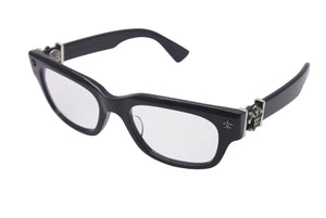 CHROME HEARTS クロムハーツ BANGADANG II-A メガネ サイズ52□20-148 BSフレア クリアレンズ 度無し ブラック 美品 中古 4b000590