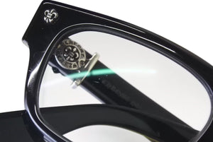 CHROME HEARTS クロムハーツ BANGADANG II-A メガネ サイズ52□20-148 BSフレア クリアレンズ 度無し ブラック 美品 中古 4b000590