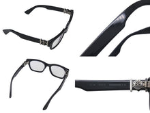 Load image into Gallery viewer, CHROME HEARTS クロムハーツ BANGADANG II-A メガネ サイズ52□20-148 BSフレア クリアレンズ 度無し ブラック 美品 中古 4b000590