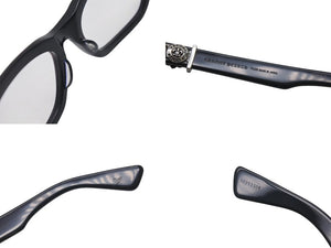 CHROME HEARTS クロムハーツ BANGADANG II-A メガネ サイズ52□20-148 BSフレア クリアレンズ 度無し ブラック 美品 中古 4b000590