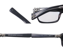 Load image into Gallery viewer, CHROME HEARTS クロムハーツ SPLAT-A メガネ 眼鏡 サイズ55□17-143 BSフレア クリアレンズ 度無し ブラック 美品 中古 4b000591
