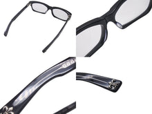 Load image into Gallery viewer, CHROME HEARTS クロムハーツ SPLAT-A メガネ 眼鏡 サイズ55□17-143 BSフレア クリアレンズ 度無し ブラック 美品 中古 4b000591
