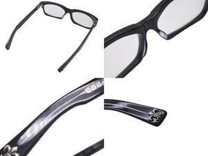 CHROME HEARTS クロムハーツ SPLAT-A メガネ 眼鏡 サイズ55□17-143 BSフレア クリアレンズ 度無し ブラック 美品 中古 4b000591