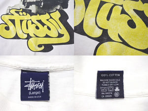 OLD STUSSY オールドステューシー SKATETHINGS スケートシング コラボ ロンT 長袖Tシャツ ホワイト サイズL 美品 中古 4b000594