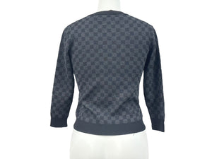 LOUIS VUITTON ルイヴィトン ダミエ グラフィット セーター ブラック グレー ウール サイズ6 キッズ 美品 中古 4c059626