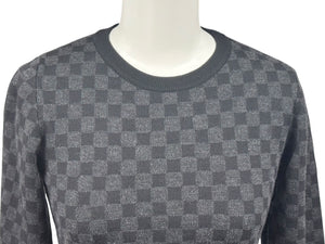 LOUIS VUITTON ルイヴィトン ダミエ グラフィット セーター ブラック グレー ウール サイズ6 キッズ 美品 中古 4c059626