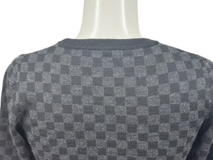 LOUIS VUITTON ルイヴィトン ダミエ グラフィット セーター ブラック グレー ウール サイズ6 キッズ 美品 中古 4c059626