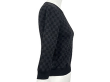 Load image into Gallery viewer, LOUIS VUITTON ルイヴィトン ダミエ グラフィット セーター ブラック グレー ウール サイズ6 キッズ 美品 中古 4c059626