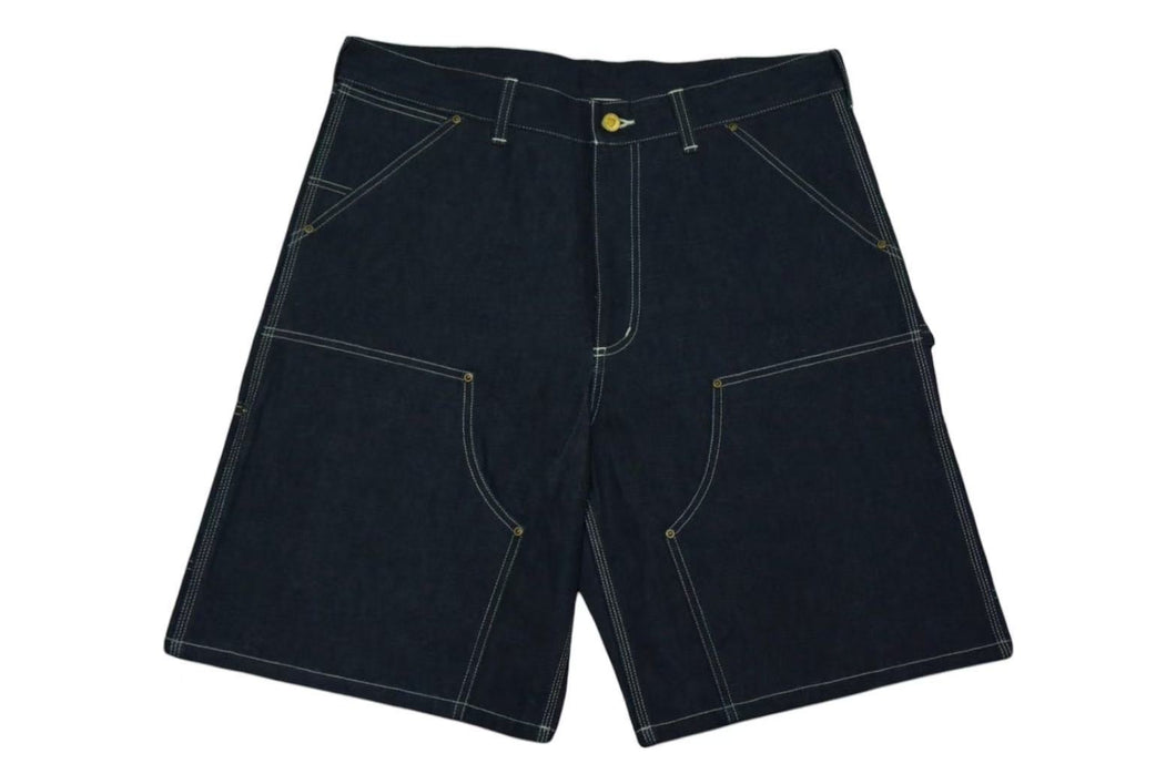 未使用 SAINT MICHAEL セントマイケル デニムショーツ SM-HR3-0000-074 インディゴブルー コットン サイズM 中古 4b000613 