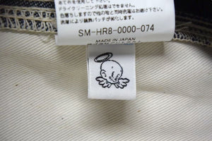 未使用 SAINT MICHAEL セントマイケル デニムショーツ SM-HR3-0000-074 インディゴブルー コットン サイズM 中古 4b000613 