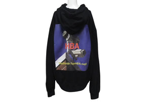 HBA Hood By Air フッドバイエアー パーカー バックプリント ブラック コットン サイズS 美品 中古 4b000614