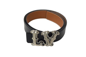 新品未使用 LOUIS VUITTON ルイヴィトン ベルト・LV ランチ 40MM リバーシブル 牛革 95/38 M8802T 中古 4b000617
