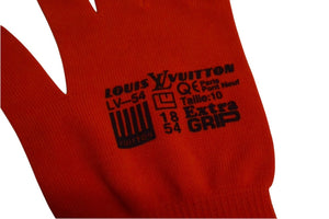 極美品 LOUIS VUITTON ルイヴィトン ゴン アールジービー 手袋 グローブ ファッション小物 MP2336 ナイロン レッド ブルー 中古 4b000620
