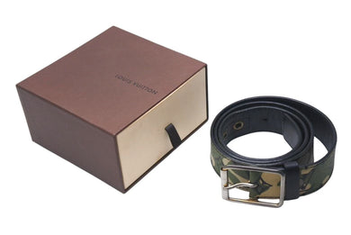 LOUIS VUITTON ルイヴィトン ベルト サンチュール モノグラモフラージュ 村上隆 サイズ90 M9646U ゴールド金具 美品 中古 4b000627