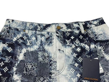 画像をギャラリービューアに読み込む, 新品同様 LOUIS VUITTON ルイヴィトン 22AW モノグラム バンダナ ショートパンツ RM222M NW2 HND17X コットン ブルー 36 中古 4b000635