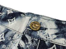 画像をギャラリービューアに読み込む, 新品同様 LOUIS VUITTON ルイヴィトン 22AW モノグラム バンダナ ショートパンツ RM222M NW2 HND17X コットン ブルー 36 中古 4b000635
