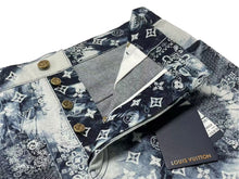 画像をギャラリービューアに読み込む, 新品同様 LOUIS VUITTON ルイヴィトン 22AW モノグラム バンダナ ショートパンツ RM222M NW2 HND17X コットン ブルー 36 中古 4b000635