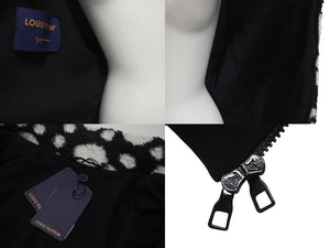 新品同様 LOUIS VUITTON ルイヴィトン 23SS 草間彌生 インフィニティドットフリースブルゾンジャケット ブラック ホワイト M 中古 4b000637