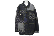 Load image into Gallery viewer, 新品同様 LOUIS VUITTON NIGO ルイヴィトン ニゴ 22SS モノグラムクレイジー デニムジャケット 1A9K67 ブラック サイズ54 中古 4b000640