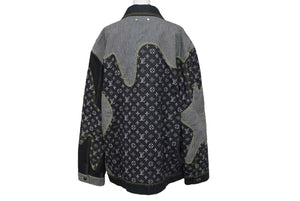 新品同様 LOUIS VUITTON NIGO ルイヴィトン ニゴ 22SS モノグラムクレイジー デニムジャケット 1A9K67 ブラック サイズ54 中古 4b000640