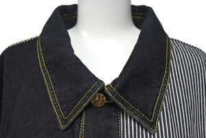 新品同様 LOUIS VUITTON NIGO ルイヴィトン ニゴ 22SS モノグラムクレイジー デニムジャケット 1A9K67 ブラック サイズ54 中古 4b000640