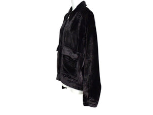 新品未使用 PRADA プラダ ベロア ジャケット ブラウン レーヨン ビスコース サイズ40 P590F 中古 4b000642