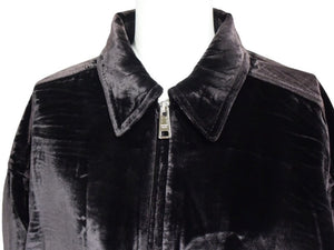 新品未使用 PRADA プラダ ベロア ジャケット ブラウン レーヨン ビスコース サイズ40 P590F 中古 4b000642