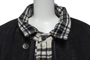 極美品 BALENCIAGA バレンシアガ 18AW レイヤードオーバーサイズパファジャケット 543028 ブラック ホワイト サイズ46 中古 4b000643
