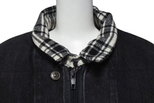 極美品 BALENCIAGA バレンシアガ 18AW レイヤードオーバーサイズパファジャケット 543028 ブラック ホワイト サイズ46 中古 4b000643