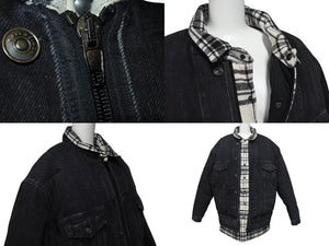 極美品 BALENCIAGA バレンシアガ 18AW レイヤードオーバーサイズパファジャケット 543028 ブラック ホワイト サイズ46 中古 4b000643