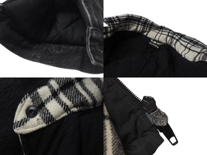 極美品 BALENCIAGA バレンシアガ 18AW レイヤードオーバーサイズパファジャケット 543028 ブラック ホワイト サイズ46 中古 4b000643