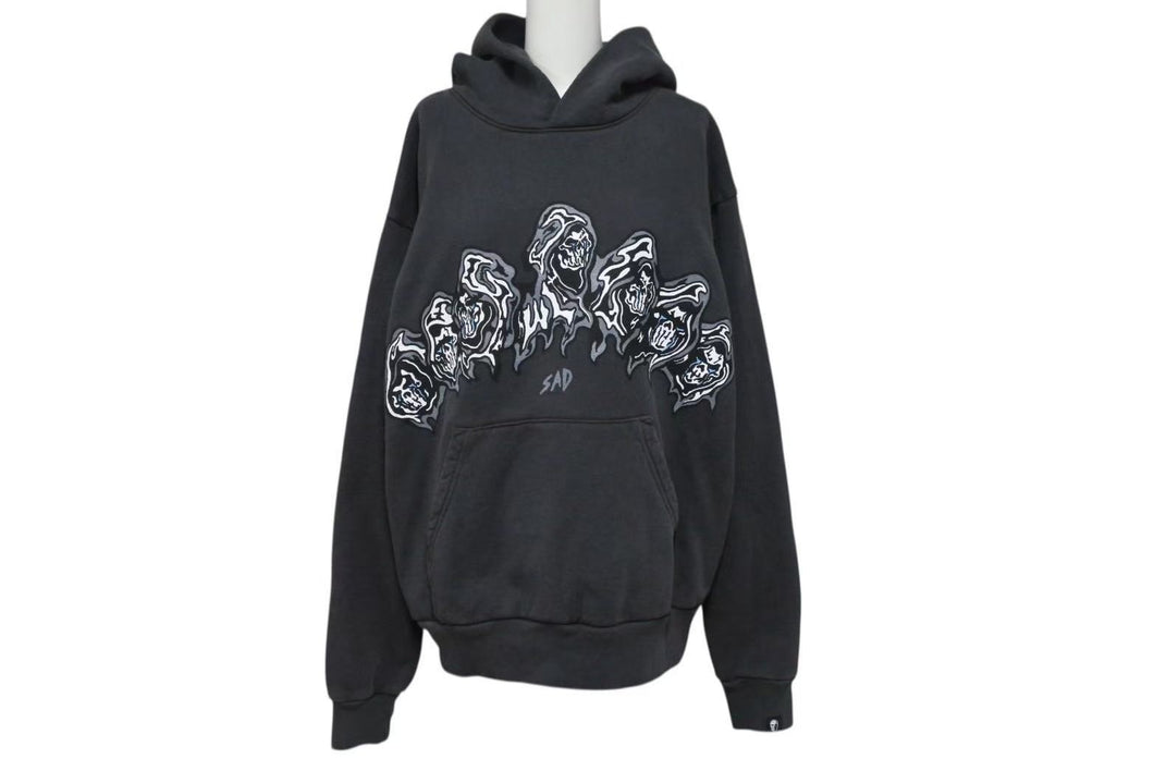 新品未使用 WARREN LOTAS ウォーレンロータス パーカー Crying Reaper Arc Hoodie グレー サイズS グレー コットン 中古 4b000663