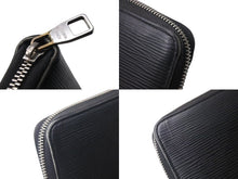 画像をギャラリービューアに読み込む, LOUIS VUITTON ルイヴィトン ジッピーオーガナイザー ラウンフォファスナー長財布 エピレザー ブラック シルバー金具 美品 中古 4b000677