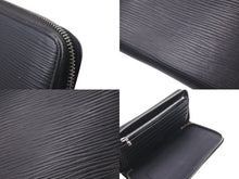 画像をギャラリービューアに読み込む, LOUIS VUITTON ルイヴィトン ジッピーオーガナイザー ラウンフォファスナー長財布 エピレザー ブラック シルバー金具 美品 中古 4b000677